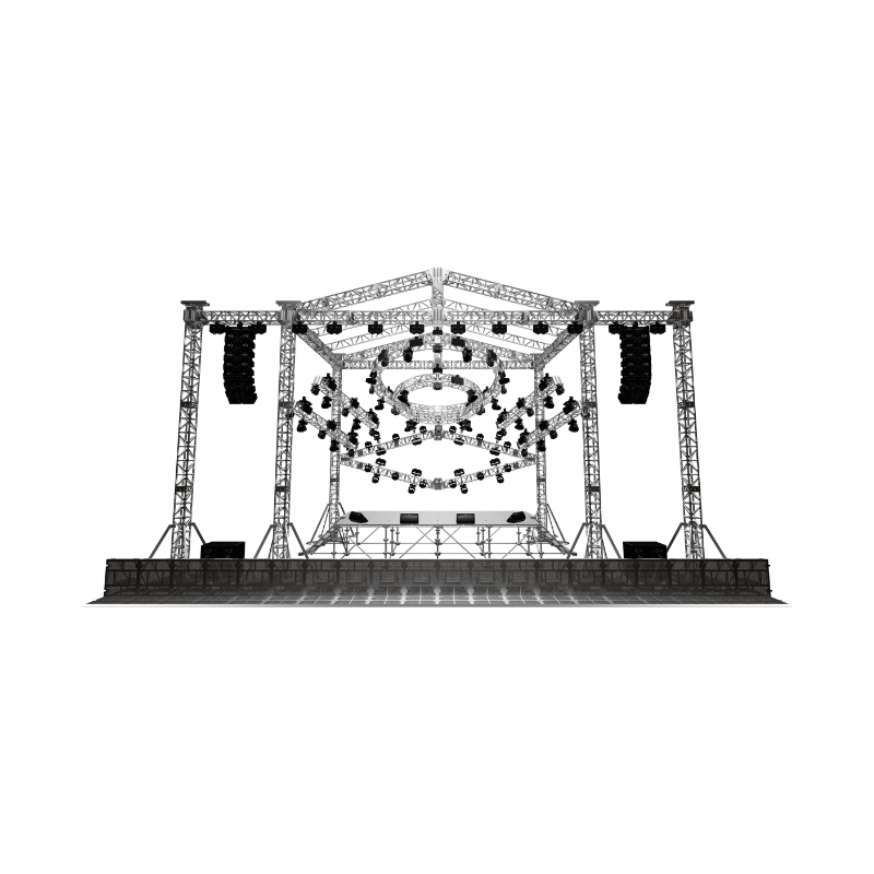 Stage model kits SET-E with Roof (Free updated to illuminate beam light version)